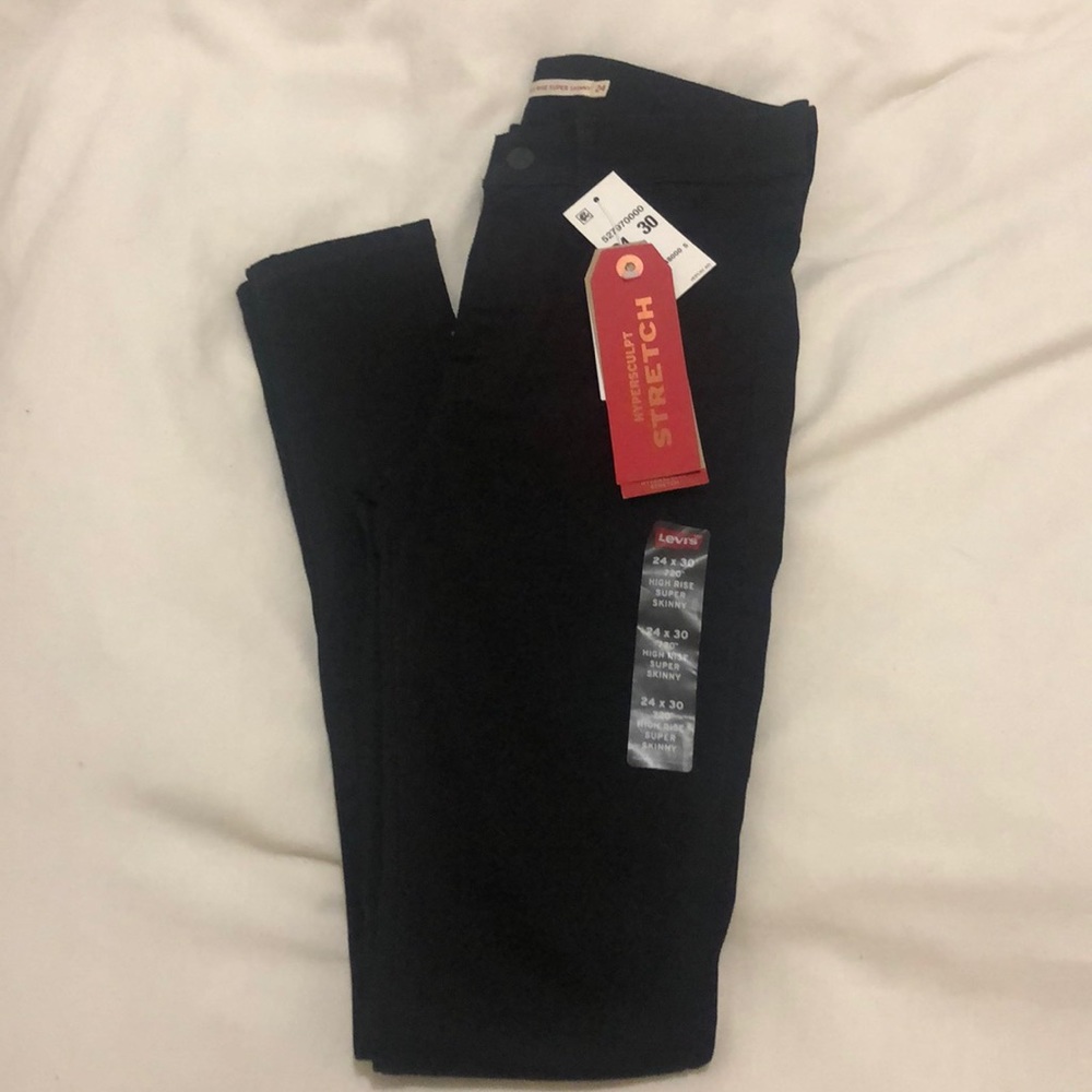 Levi’s 720 High Rose Super Skinny Black Jeans